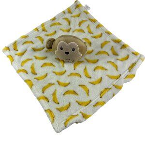 Luvable Friends Monkey Yellow Banana Lovey Security Blanket Baby Infant Plush